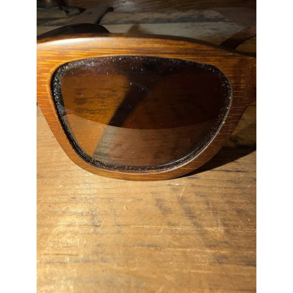 Cloudfield Manhattan Wood Frame Sunglasses Unisex Handcrafted‎ Brown
